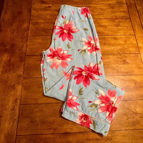 Studio 2-Piece Pajama Sleepwear Set Womens Sz M Pink & Blue Retro Floral A0031 - Picture 5 of 13
